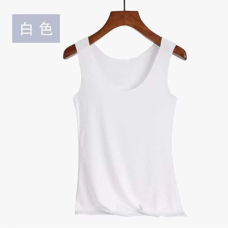Women's white ice silk vest