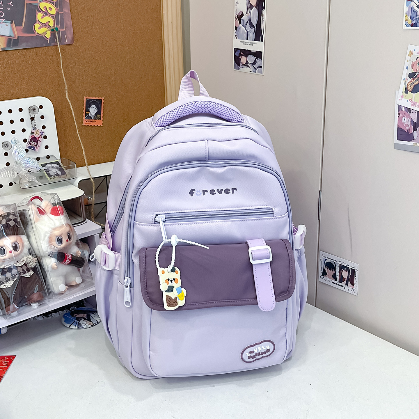 2026 estudiantes de secundaria mochila de hombro para viajar, nueva moda, mochila de estudiantes ligera y portátil de gran capacidad, encantadora