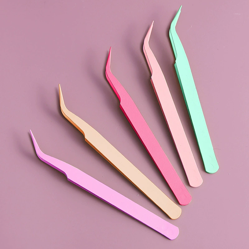 Накладные ресницы пинцет золотое перо клип колена наконечник пинцет прецизионный клип без клея накладные ресницы цветной пинцет