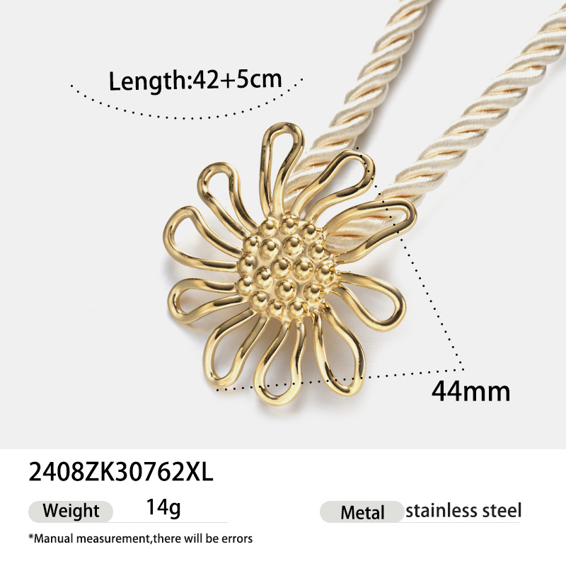 Tena Europa y América Alta retención de color 18k oro concha de acero inoxidable concha de estrella de mar collar de cuerda gruesa ins joyería de explosión transfronteriza image 8