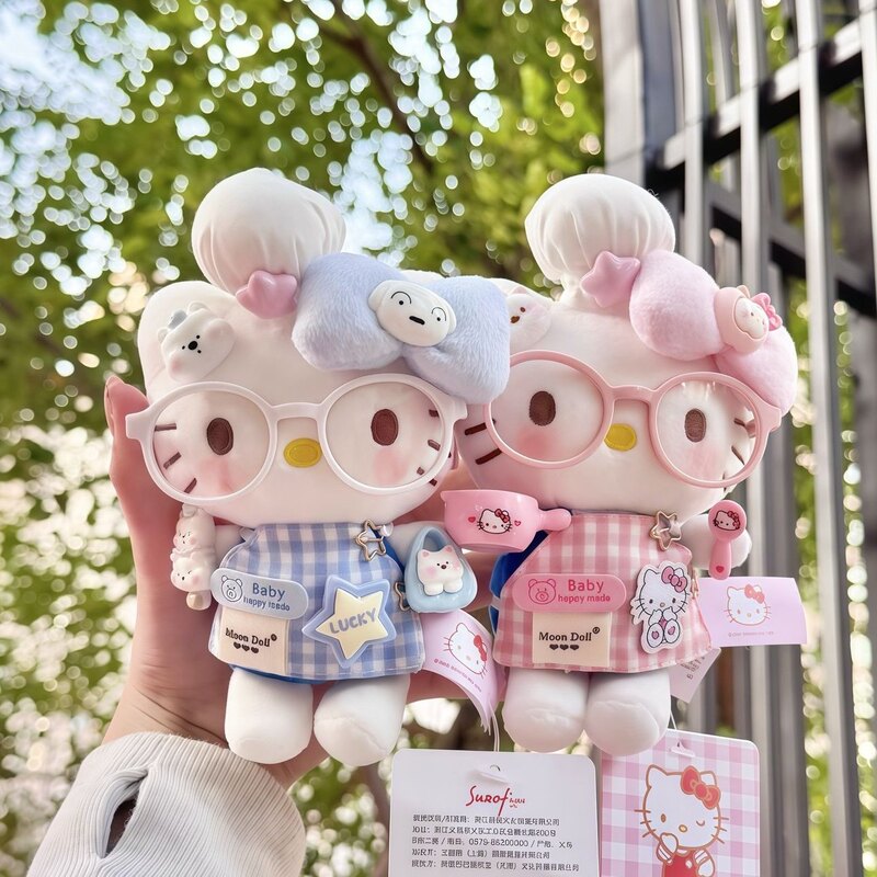 Cute Chef Hello Kitty Bag Pendant Plush Doll Toy Birthday Gift for Girls to Give to Best Friends for Christmas