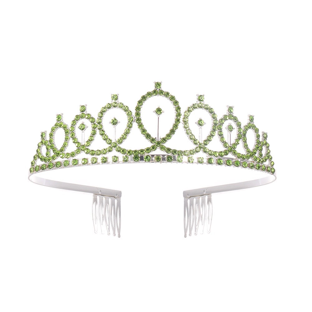 Cristal diadema metal rhinestone horquilla princesa cumpleaños updo rendimiento temperamento tocado corona estilo coreano nuevo