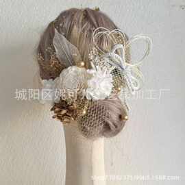 日本干花发簪套装白金和服和服浴衣头饰新娘旅拍盘发水引发饰发钗