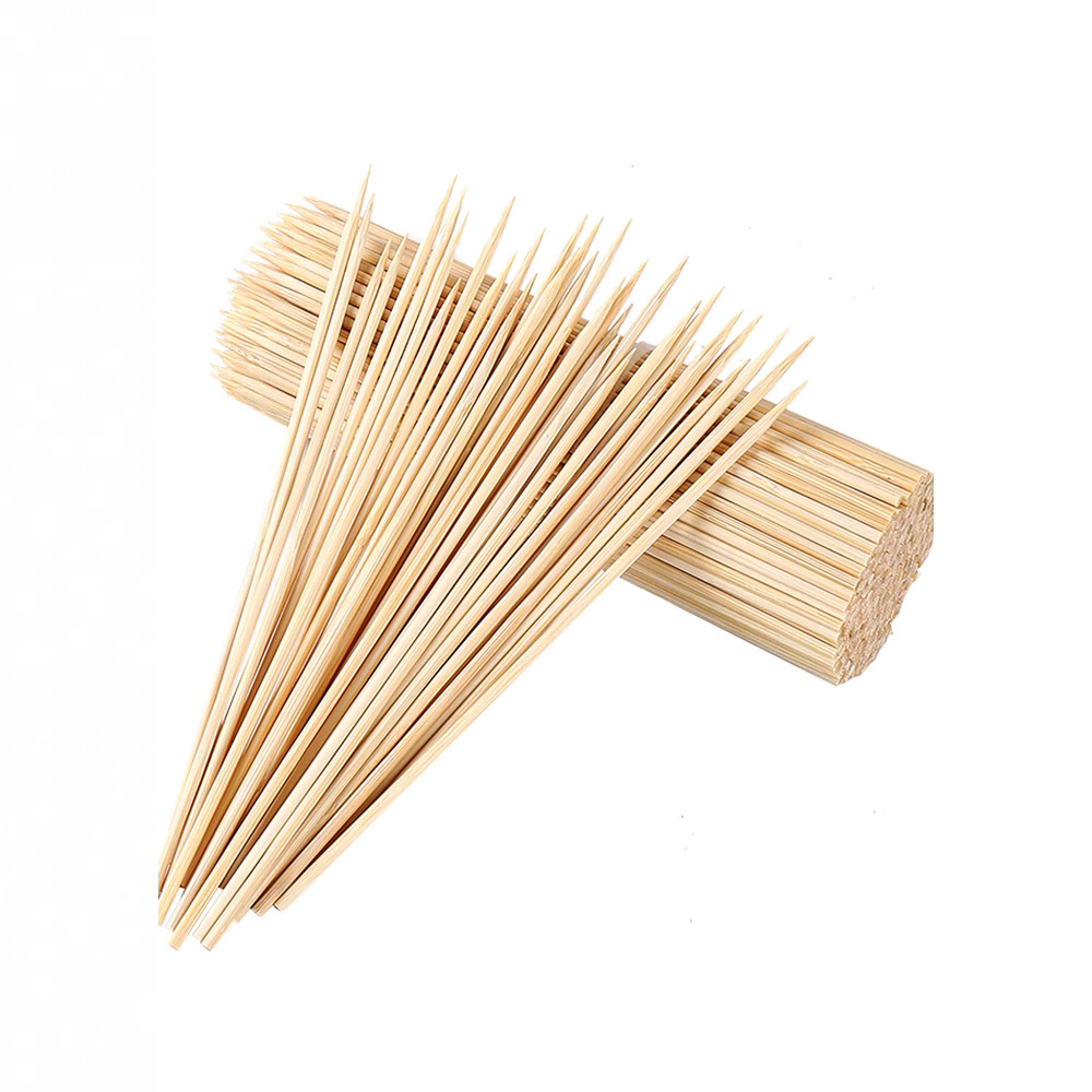 Palillo de barbacoa comercial brochetas fritas, pollo asado, salchicha asada, palo de bambú hervido Guandong, palo de bambú desechable palo de bocadillo al por mayor