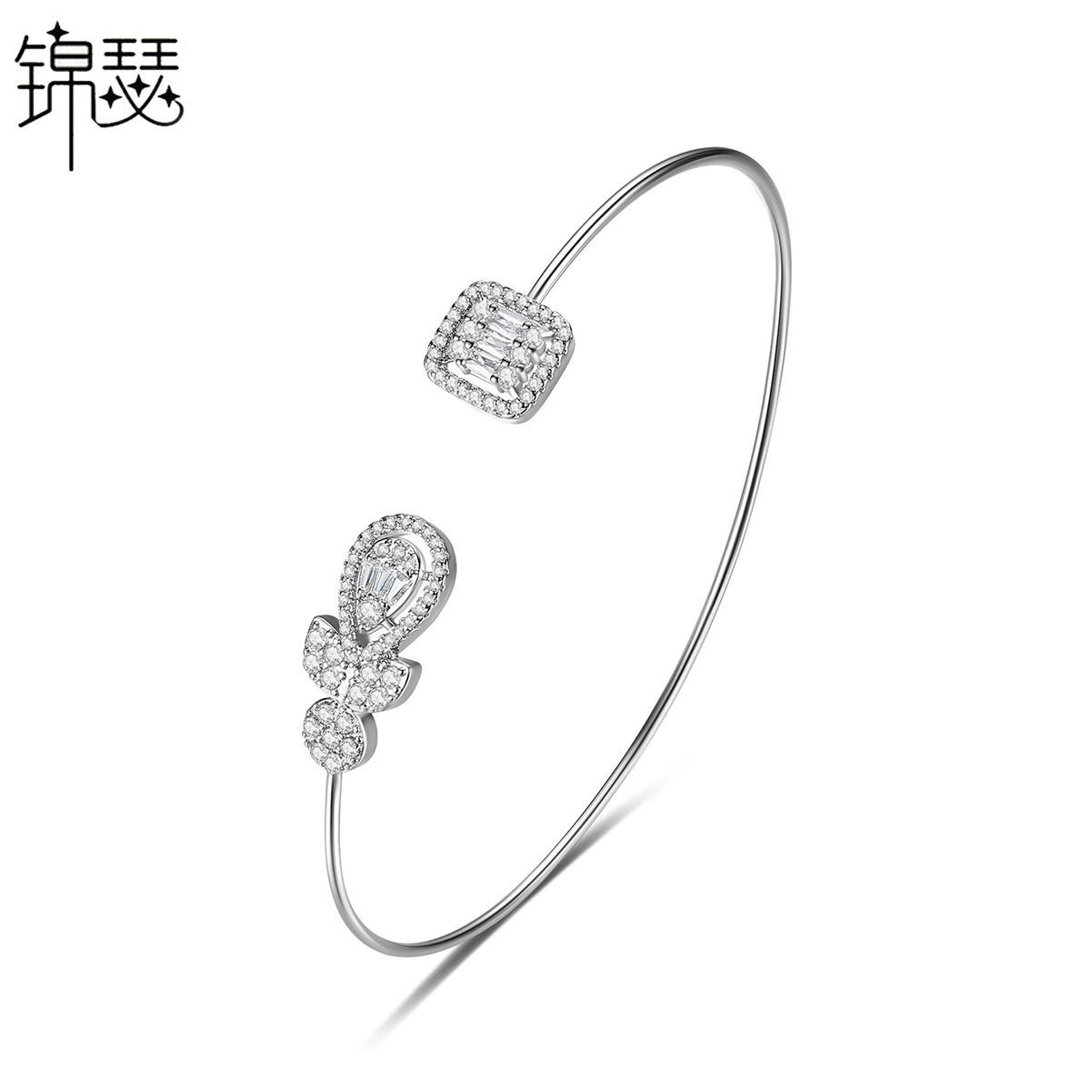 锦瑟 Tide, ретро браслет, zirconium, ювелирные изделия, европейский стиль, для импорта, простой и элегантный дизайн