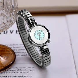 歌迪天空之镜小表盘弹力带学生表小众高级感精致百搭女士石英手表