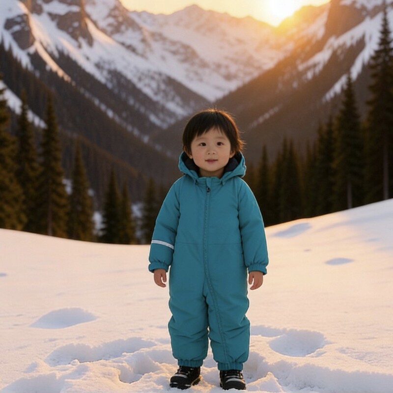 European and American Style Thickened Fleece-Lined Baby Windproof Ski Suit, Winter Outdoor Warm Infant Jumpsuit Workwear European and American Style Thickened Fleece-Lined Baby Windproof Ski Suit, Winter Outdoor Warm Infant Jumpsuit Workwear