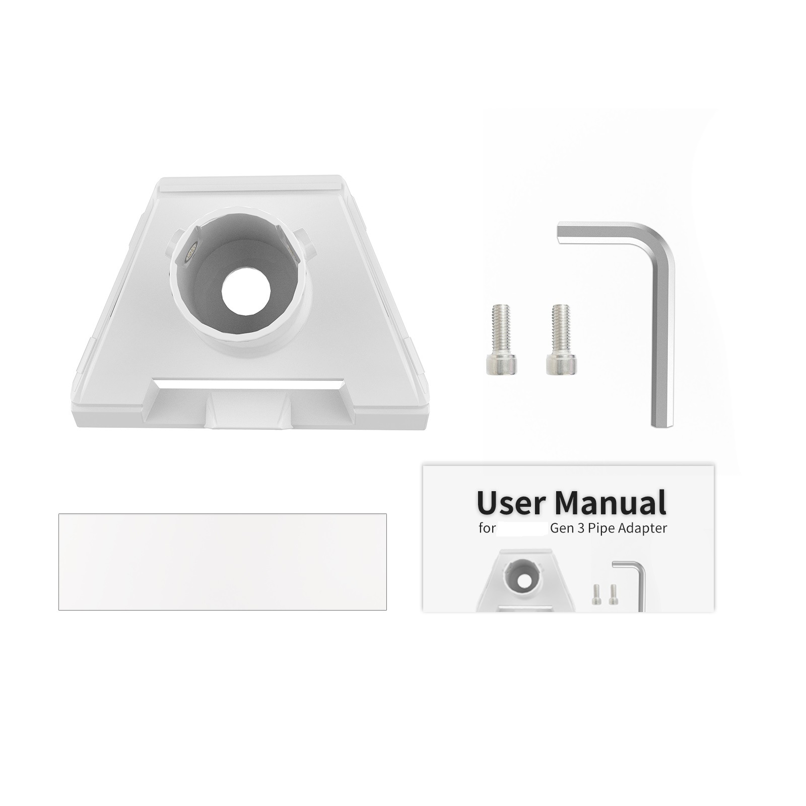 Soporte Adaptador de Tubo para Antena Gen3 V4 Plástico Impermeable UV para Antena de Exterior