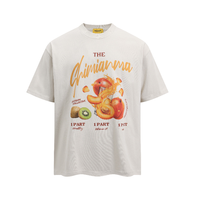 Spring retro short sleeve T-shirt for leisure
