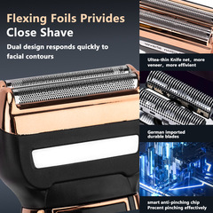 Cross-border hot-selling three-in-one boys' home razor nose hair trimmer push white shaved electric shaver