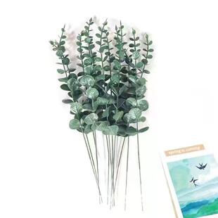 Artificial leaves 38CM single eucalyptus artificial flower simulation plant wedding accessories money leaf high simulation green plant