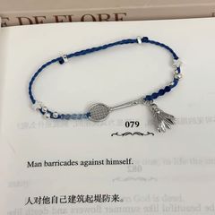 ファッショナブルな新しい中国風の手織り青いヒトデと魚のカップルブレスレットシンプルで新鮮な白い細いブレスレット