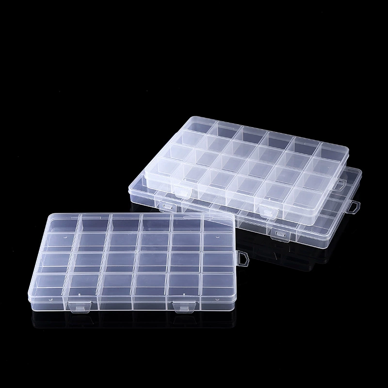 Plastic storage box, storage system, beads, accessory, 24 cells, 28 cells, DIY