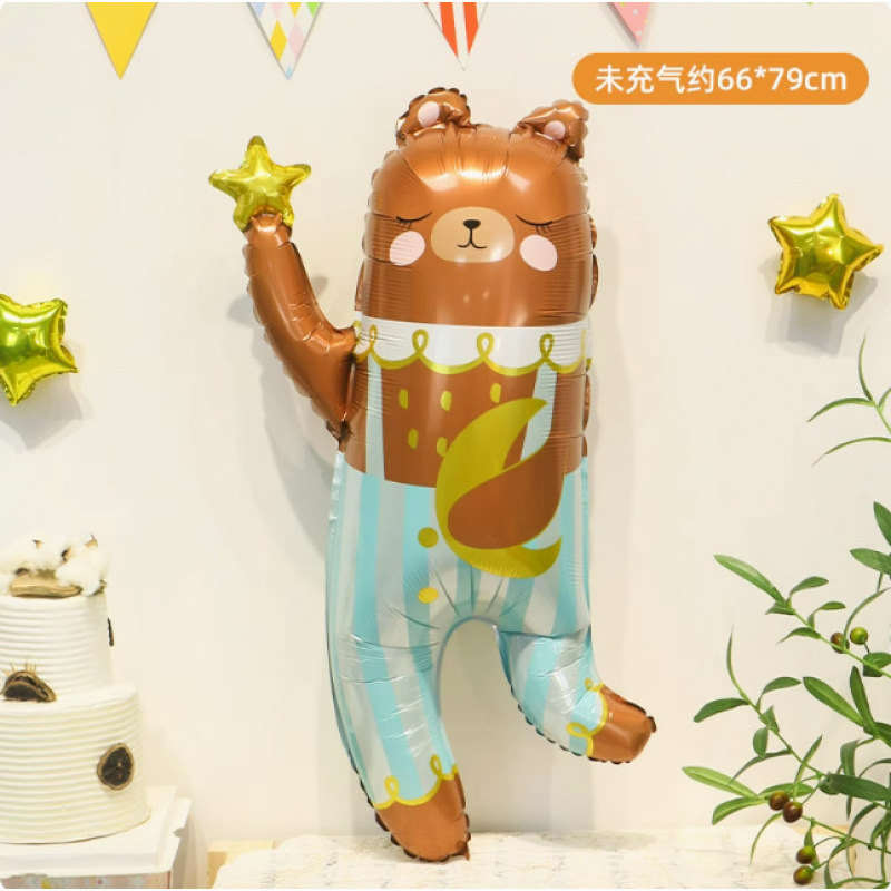 漫画の動物恐竜クマクジラアルミフィルムバルーン赤ちゃん誕生日パーティーショッピングモールイベント装飾シーンレイアウト|undefined