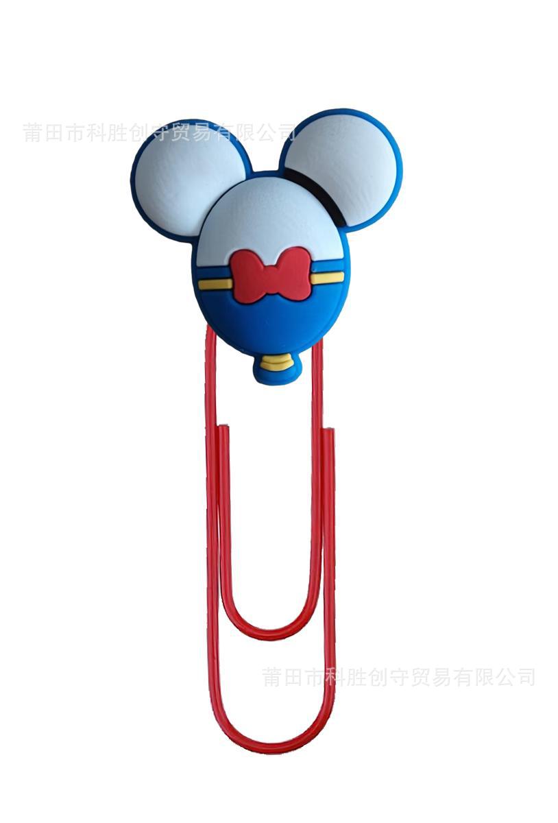 Mickey cabeza de la Oficina papelería clip de papel transfronterizo de dibujos animados nuevo PVC marcador