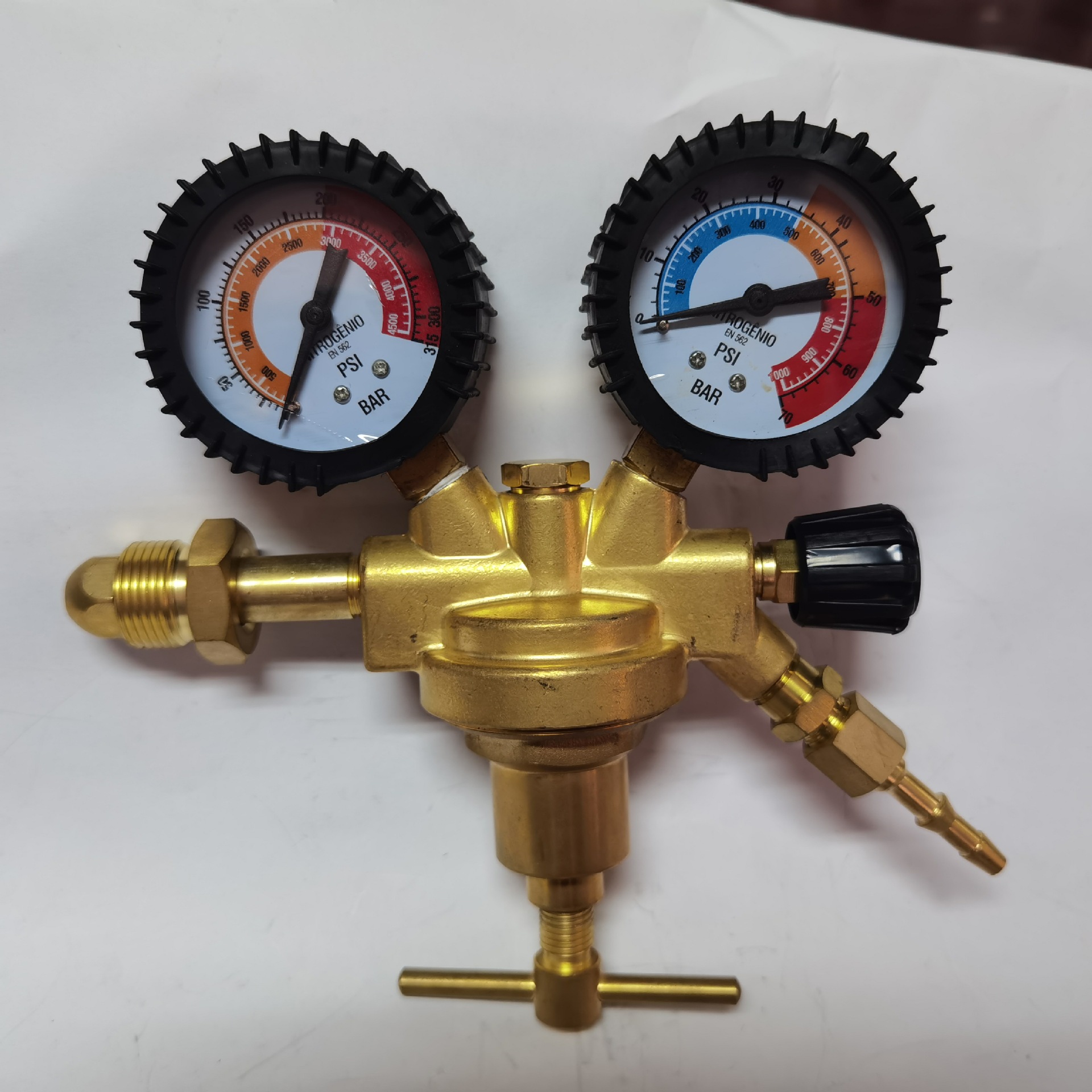 外贸高压氮气减压器安全出气压力欧式全铜高压氮气减压器