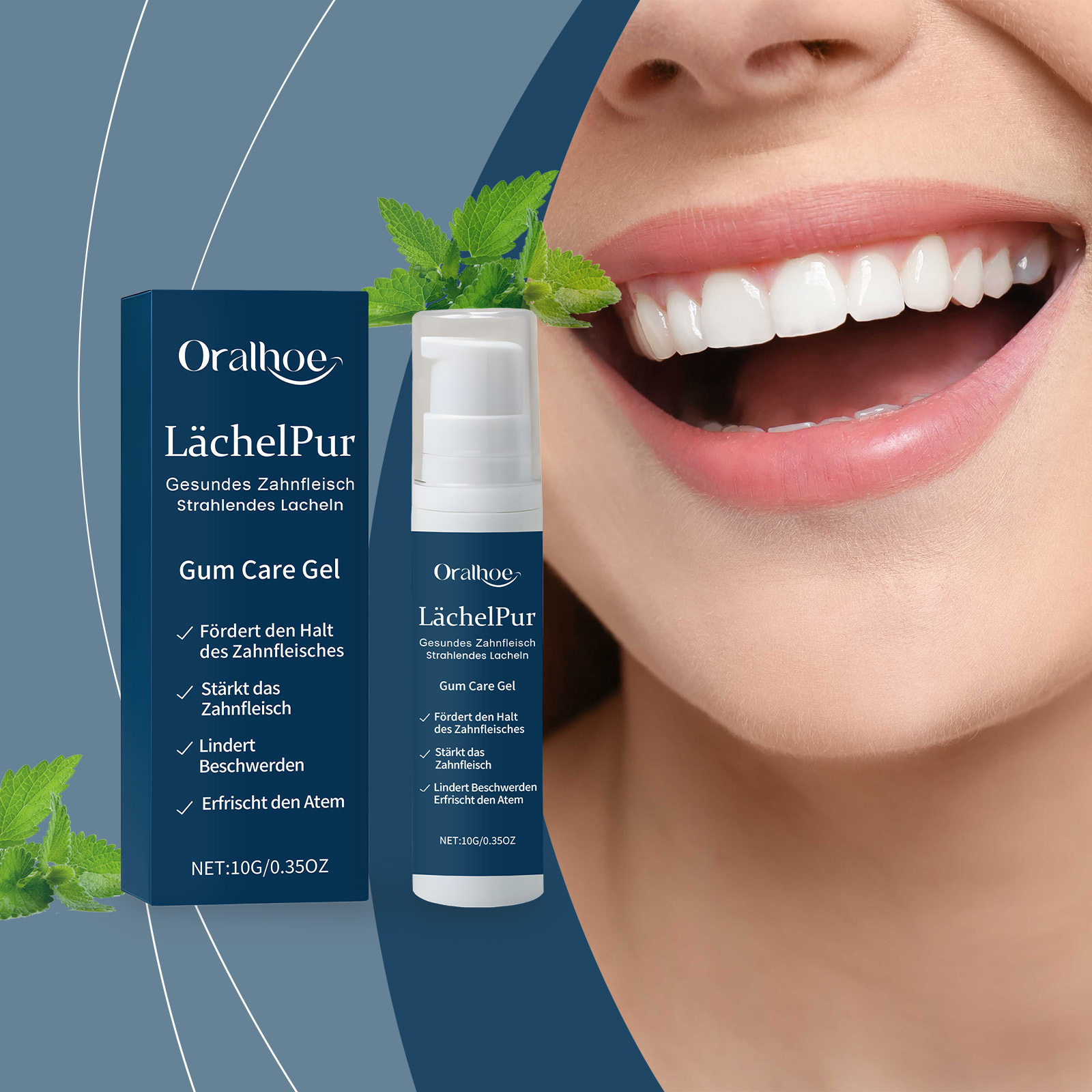 Oralhoe Teeth Care Gel Gentle Care, Cleansing, Comfort, Fresh and Naturally Bright Teeth Gel