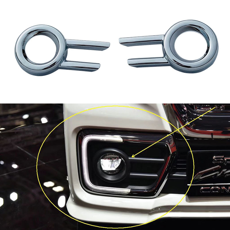 适用于21款铃木Spacia前雾灯框改装雾灯装饰罩亮片贴汽车外饰用品