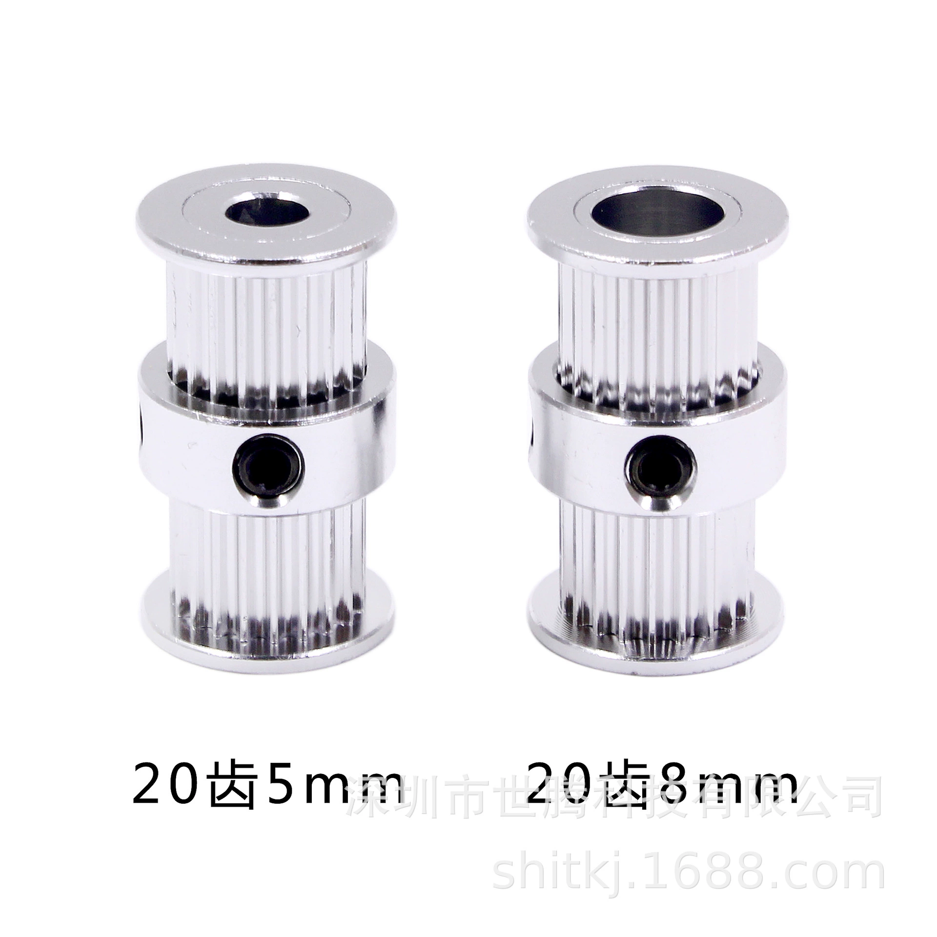 Аксессуары для 3D-принтеров 2GT, двойной шкив с синхронным колесом, 20 зубьев, внутреннее отверстие, 5/8 мм, трансмиссионное колесо