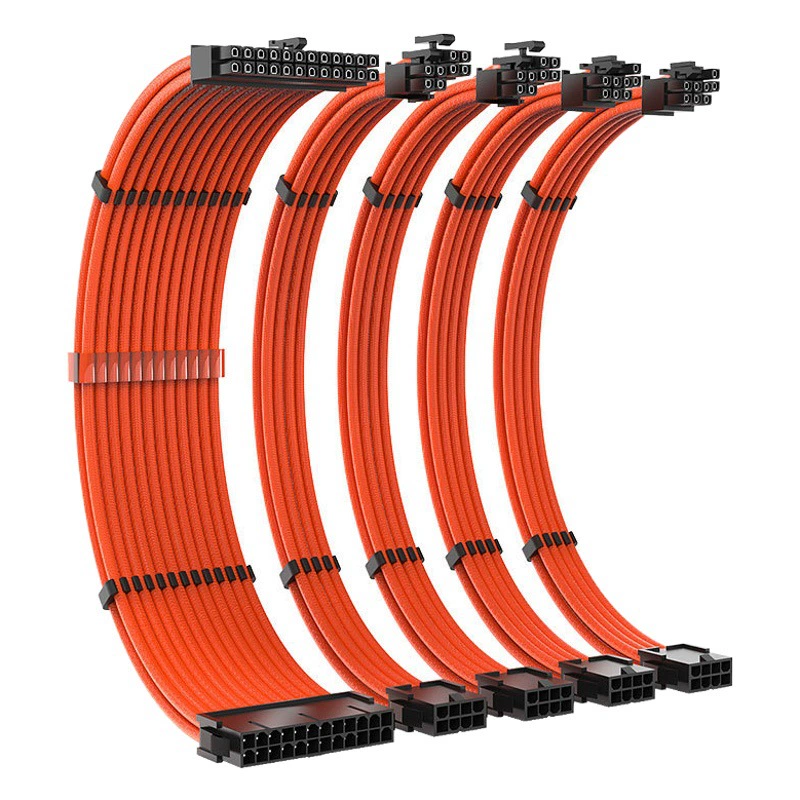 Кабель-удлинитель для блока питания шасси, 8-контактный, в нейлоновой оплетке, адаптер, кабель для подключения материнской платы шасси ATX 24Pin