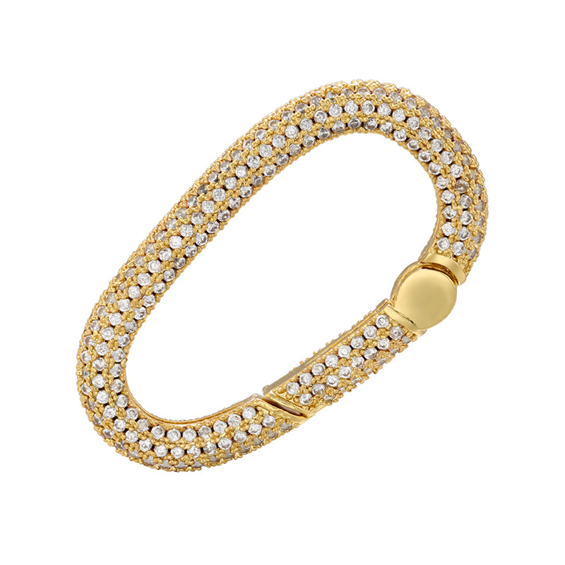 Simple Style Heart Shape Gold Plated Plating Zircon Jewelry Accessories 1 Piece
