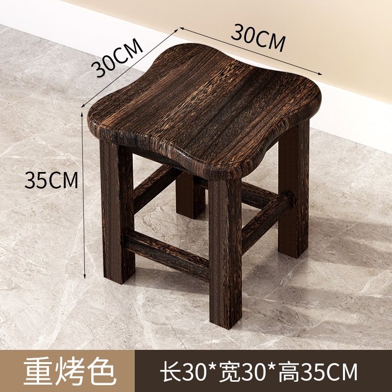Fábrica directa taburete pequeño banco de madera sólida casera taburete de salón taburete de madera taburete bajo silla creativa para niños