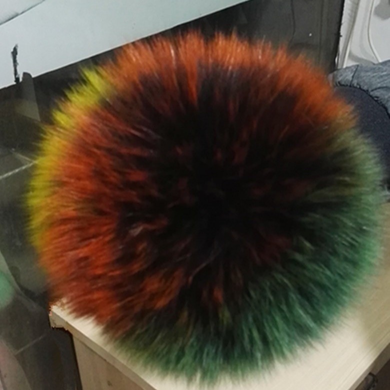 Fabricantes suministro de piel zorro real colorido Bola de piel Fox cabeza piel bola ropa zapatos y sombreros Accesorios colgantes