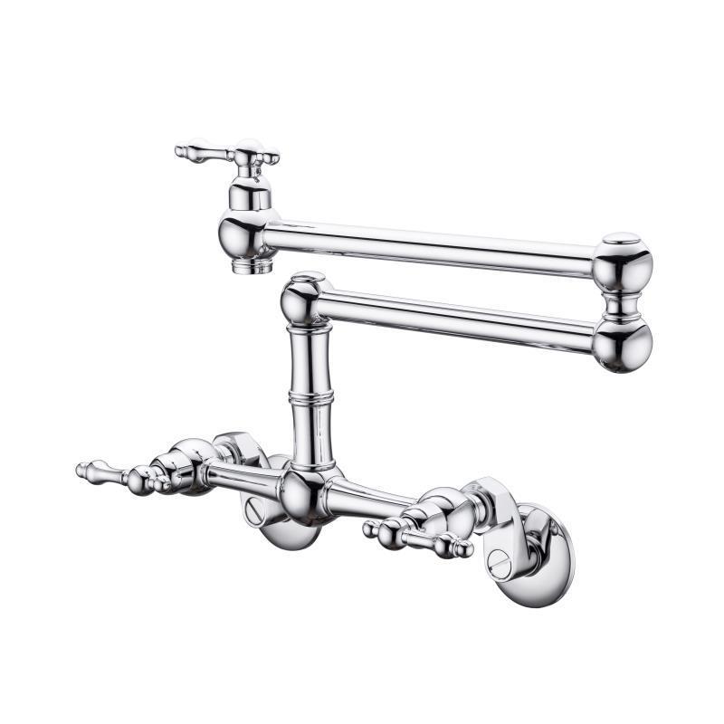 Kaiping Youjia Bathroom In-wall Kitchen Folding Double Hot and Cold Faucet Universal Tube Stove Faucet 44000
