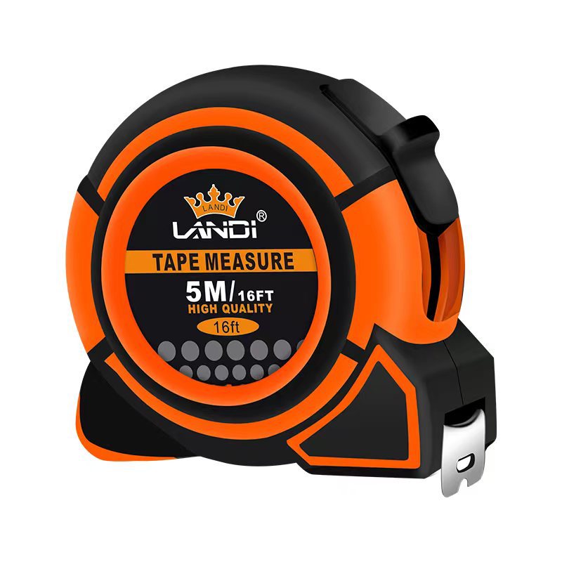 Cinta métrica recubierta de goma, cinta métrica de acero resistente al desgaste, cinta métrica de acero inoxidable de 5 metros (métrica e imperial), cinta métrica retráctil autoblocante de 5m, 3m, 7.5m (métrica e imperial).