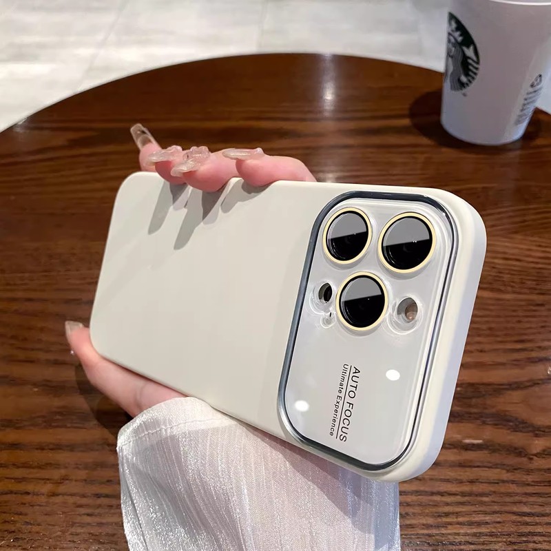 液体大窓付き Apple 17 Pro Max 携帯電話ケース iPhone 16 レンズフィルム付きシリコン保護ケース 15|undefined