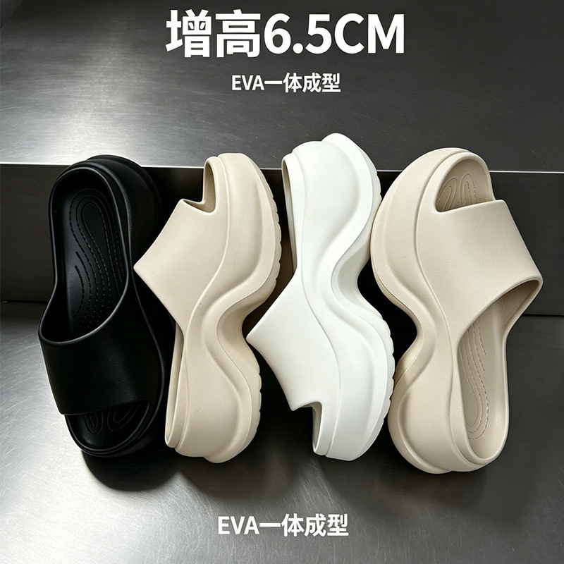 6.5cm Thick-Soled Height-Increasing Slippers for Women, Versatile New Summer Fashion, Non-Slip Trendy Beach Sandals 6.5cm Thick-Soled Height-Increasing Slippers for Women, Versatile New Summer Fashion, Non-Slip Trendy Beach Sandals