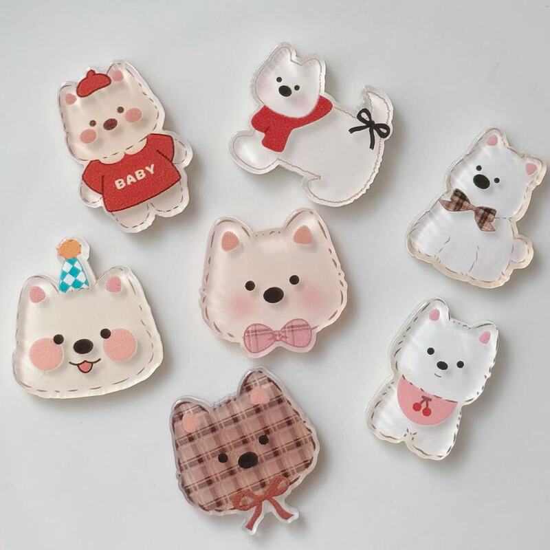 small size Jelly West Highland Puppy Acrylic Accessories New DIY Handmade Material Bag Jewelry Cartoon Patch Shoes