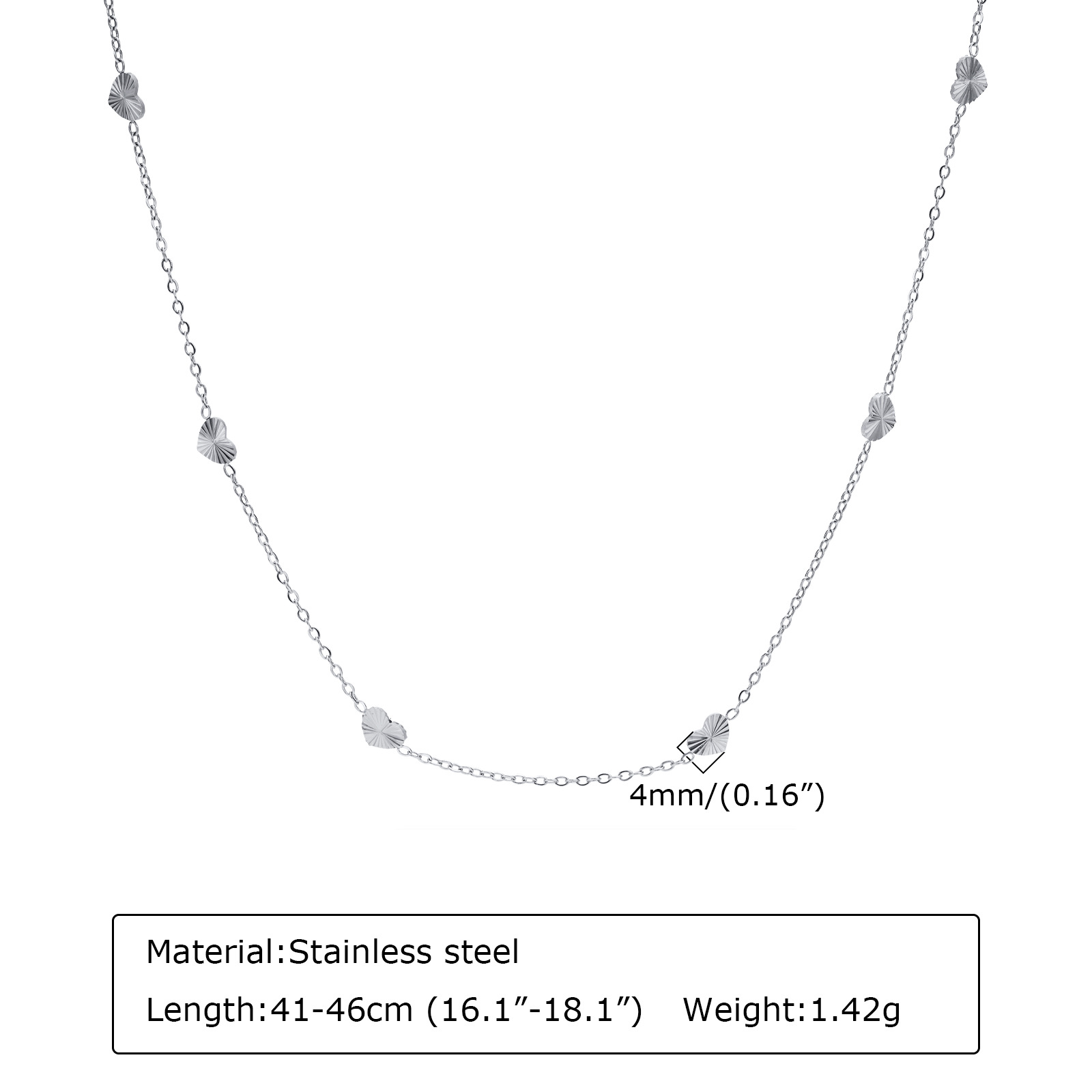 Einfacher Stil Herzform Rostfreier Stahl Halskette Überzug Edelstahl Halsketten display picture 2