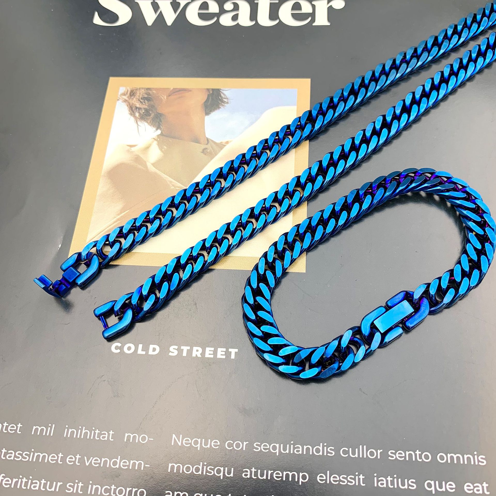 40g Weight Bracelets Classification Titanium Steel Chain Material Cuban Link Chain Curb Chain Chain Type 1 Piece Quantity Daily Occasion Titanium Steel Material Geometric Pattern All Seasons Season Men's Gender Hip-Hop Style Hip-Hop Geometric Titanium Steel Men's Bracelets Men's Chain Bracelets 15