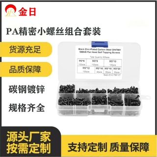 跨境专供货源 黑色十字盘头自攻螺丝套装M2M2.3M2.6M3PA小螺丝钉