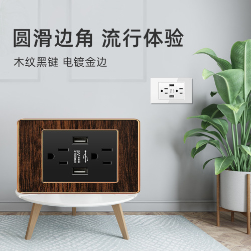 American standard 15a Taiwan 110v socket usb American panel wall power supply American standard Thai multi-six hole light switch