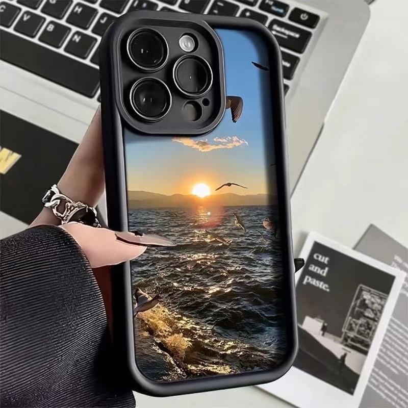 Sunrise Scenery Apto para iPhone 16 Funda para teléfono móvil 11 Apple 15 Anti-caída 14 Europa y América 13promax Nuevo 12xr