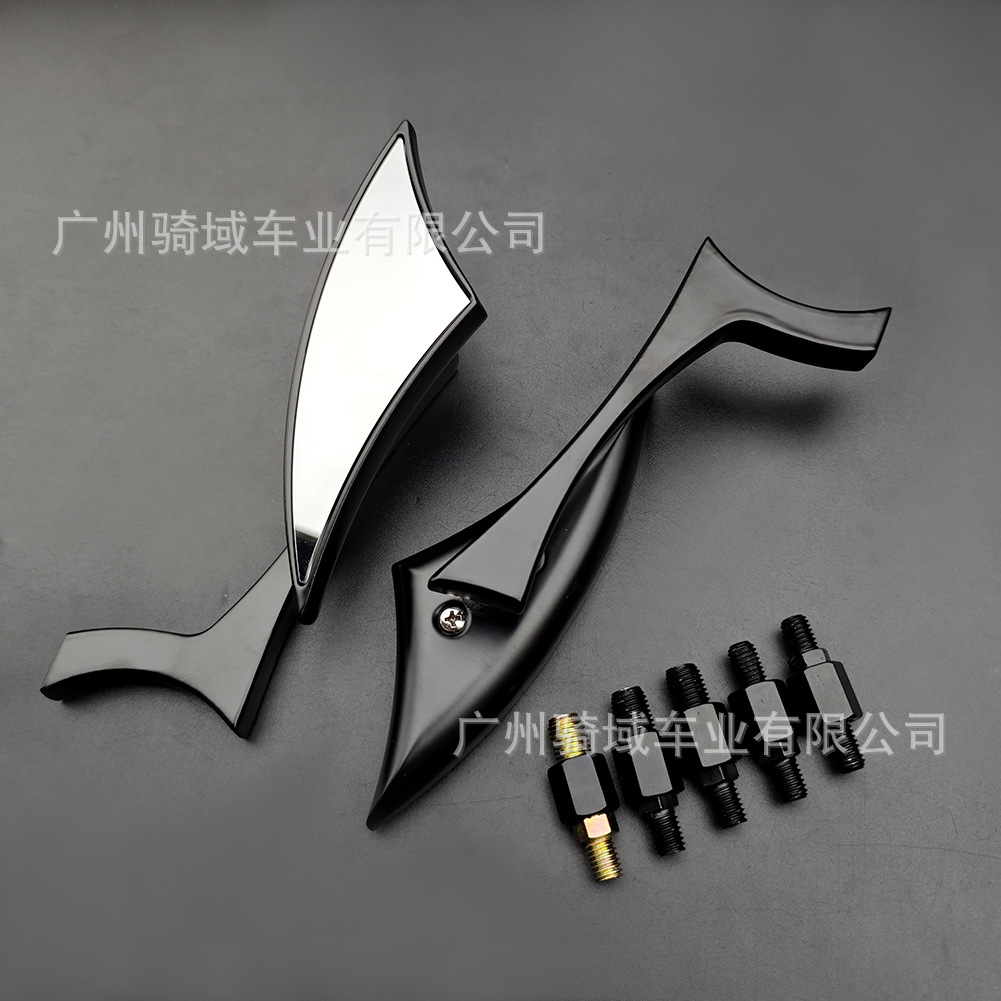 Motorcycle rearview mirror, modified sports car rearview mirror, triangular Harley retro modified off-road rearview mirror