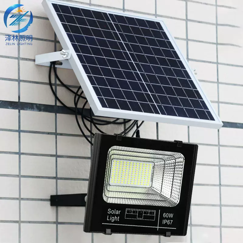 LED投光灯户外庭院灯家用室内大功率新农村自带路灯太阳能灯