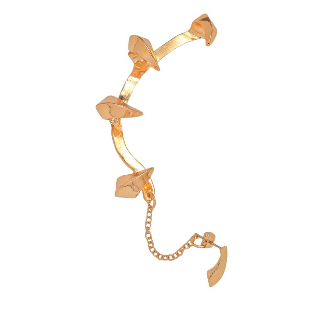 Europa y América gótico diablo garra oreja colgando mujer punk oscuro aleación geométrica oreja hueso clip ins moda sin orejas perforadas