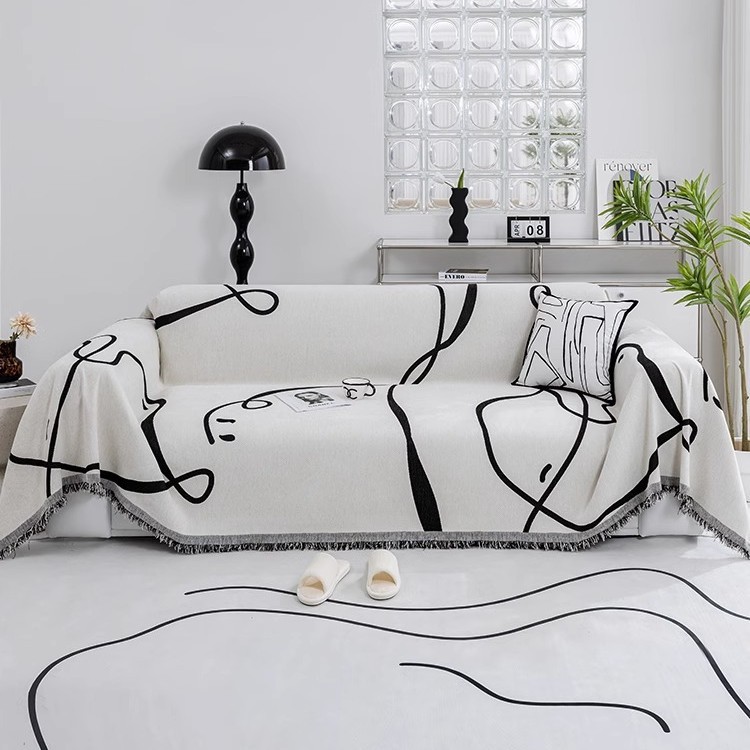 Cover de sofá de estilo artístico Four Seasons Universal 2025 nuevo chenil, una hoja completa que se puede cubrir