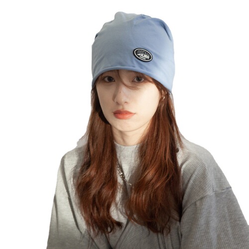 Hats for Women and Men Spring Summer Season Versatile Black Thin Lettered Cap Hat Fashion Knitted Beanie Retro Bump Headband Scarf Hat