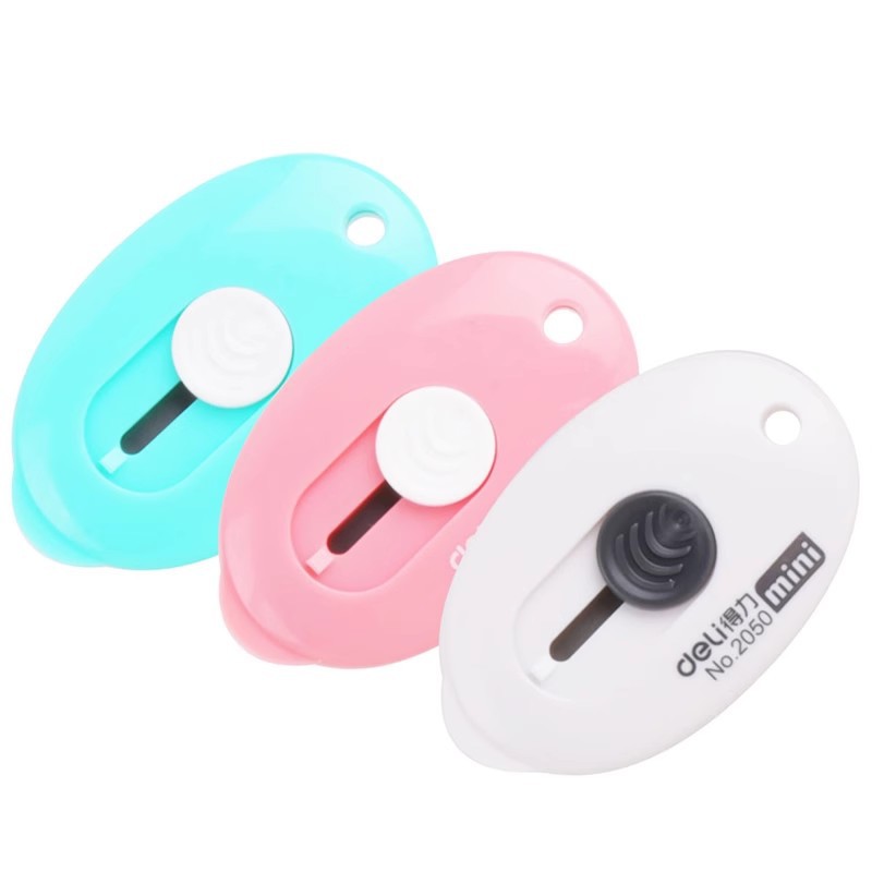 Deli Mini Cuchillo de uso general Portátil compacto Desembalaje Papel de corte pequeño Aprendizaje de oficina Papelería Arte Cuchillo 2081