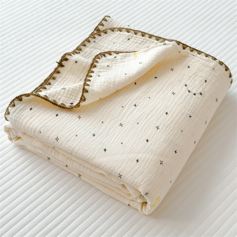 Clase A, capa de gasa de doble capa para madres y bebés, colcha de toalla, colcha de algodón, colcha de aire acondicionado para niños, manta de siesta para bebés