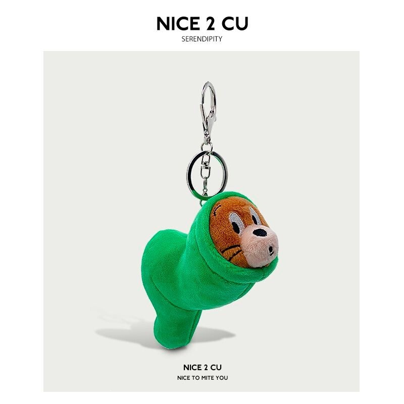Authentic Quirky Tom and Jerry Caterpillar Jerry Keychain Tom Doll Keychain Backpack Pendant Authentic Quirky Tom and Jerry Caterpillar Jerry Keychain Tom Doll Keychain Backpack Pendant