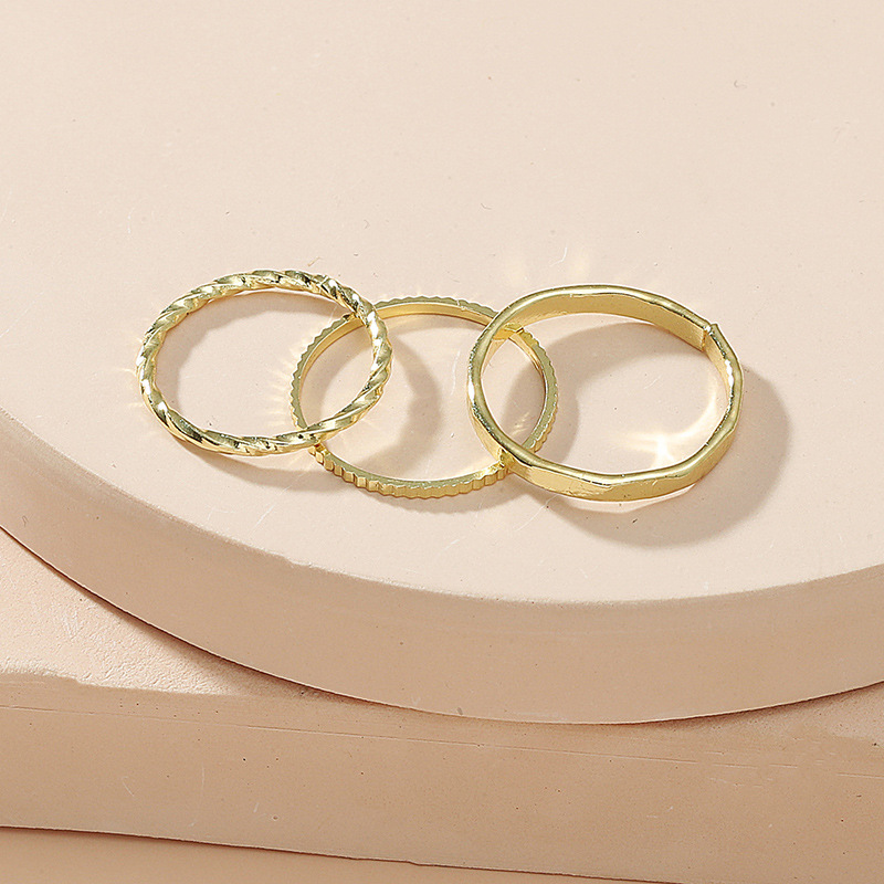 fashion simple geometric alloy 3piece foot ringpicture2