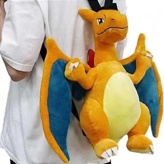 Anime Fire Dragon Plush Backpack - Image 1