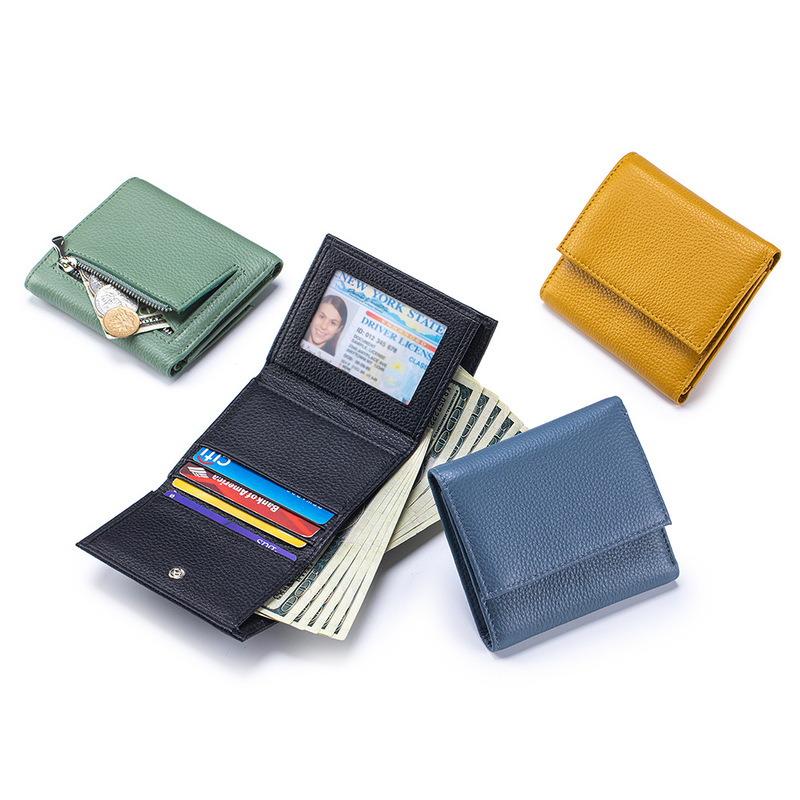 New Style Genuine Leather Ultra-Thin 70% off Fold Short Wallet for Women, High Aesthetic Value, Japanese Style Wallet, Cowhide Texture Coin Purse, Cross-Border New Style Genuine Leather Ultra-Thin 70% off Fold Short Wallet for Women, High Aesthetic Value, Japanese Style Wallet, Cowhide Texture Coin Purse, Cross-Border