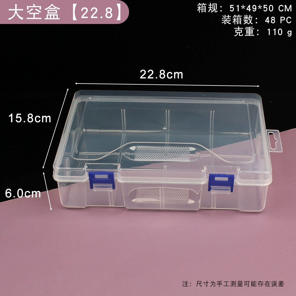 RSNN Square Transparent Plastic Storage Box for Accessories with Beads - Clear Mini Box