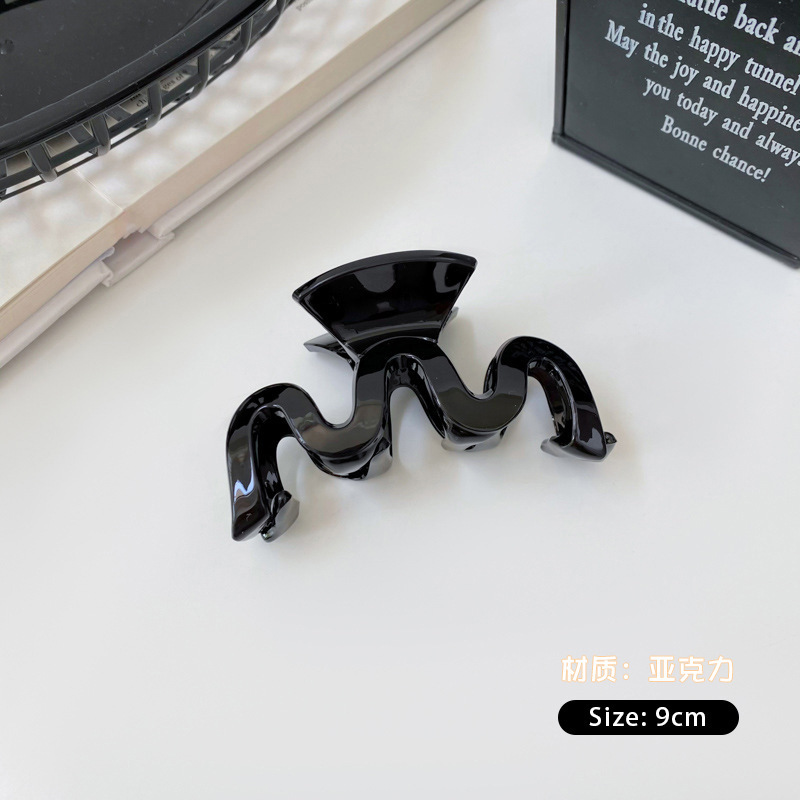 Clip de garra grande Placa de horquilla de acrílico horquilla hembra elegante temperamento tiburón clip tocado clip de Cabeza trasera horquilla